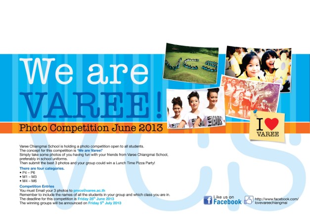 We are Varee Photo competition school Thailand