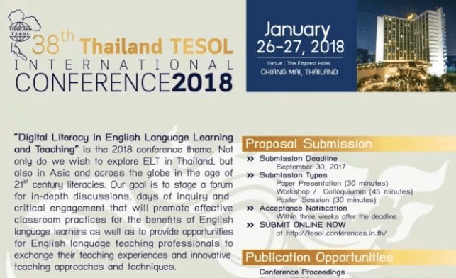 Thai TESOL International Conference&nbsp;2018