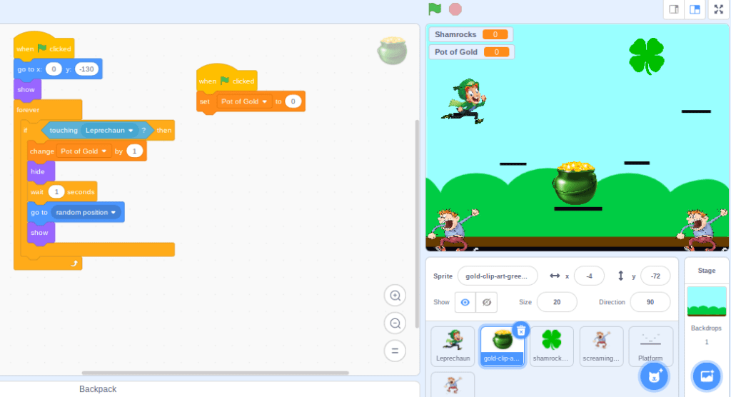 ST PatRick’s Day Coding Fun with&nbsp;Scratch