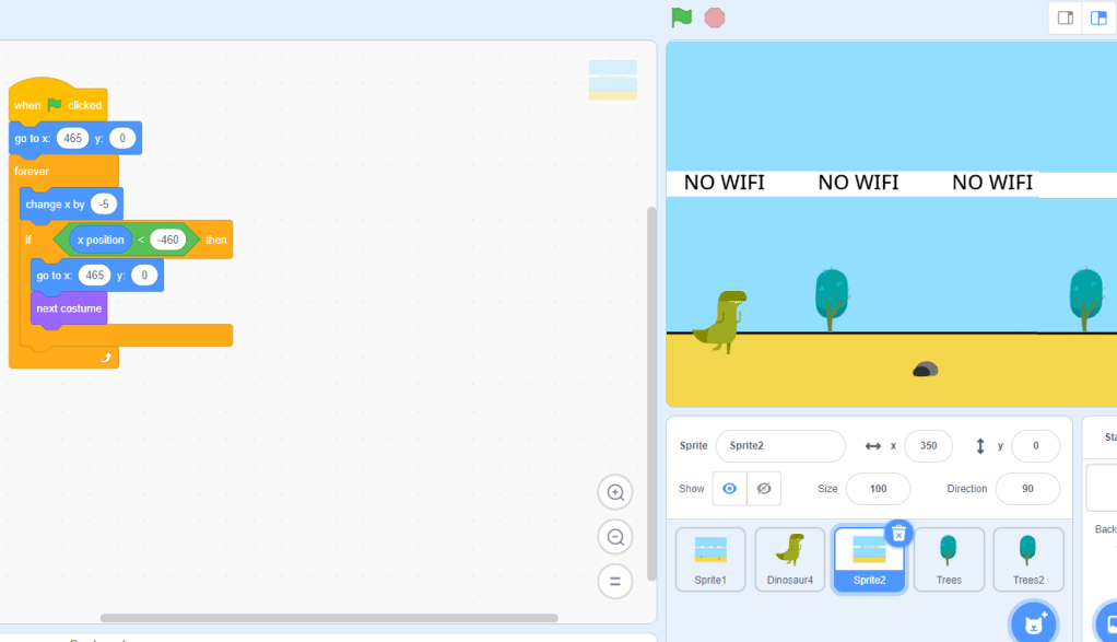 Moving background game&nbsp;Scratch