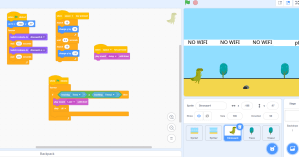 Moving background game Scratch – Teacher's Notes