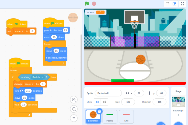 Simple Pong Game with Scratch Code – Teacher's Notes
